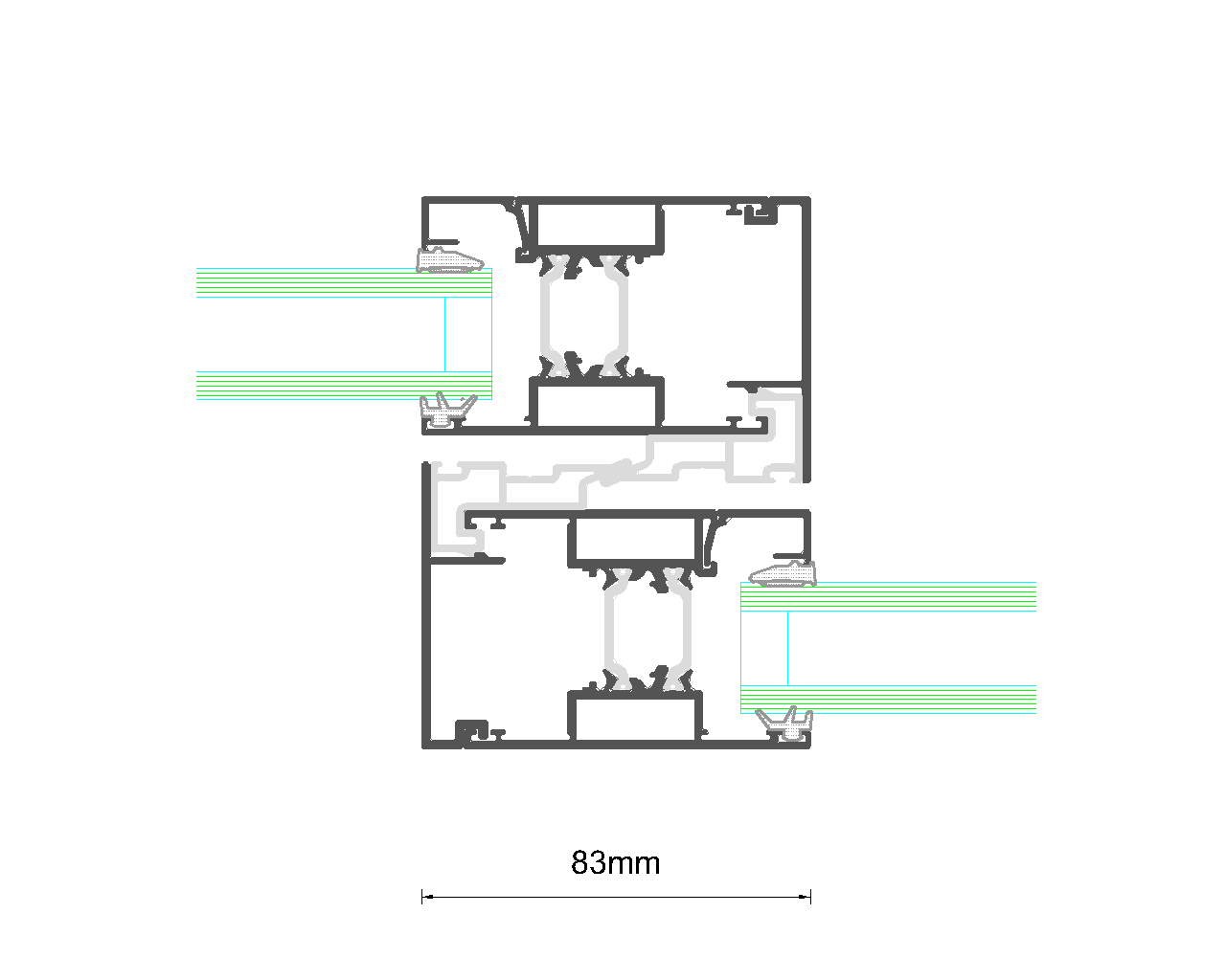 SMART Visoglide Plus Standard Interlock - 83mm Wide